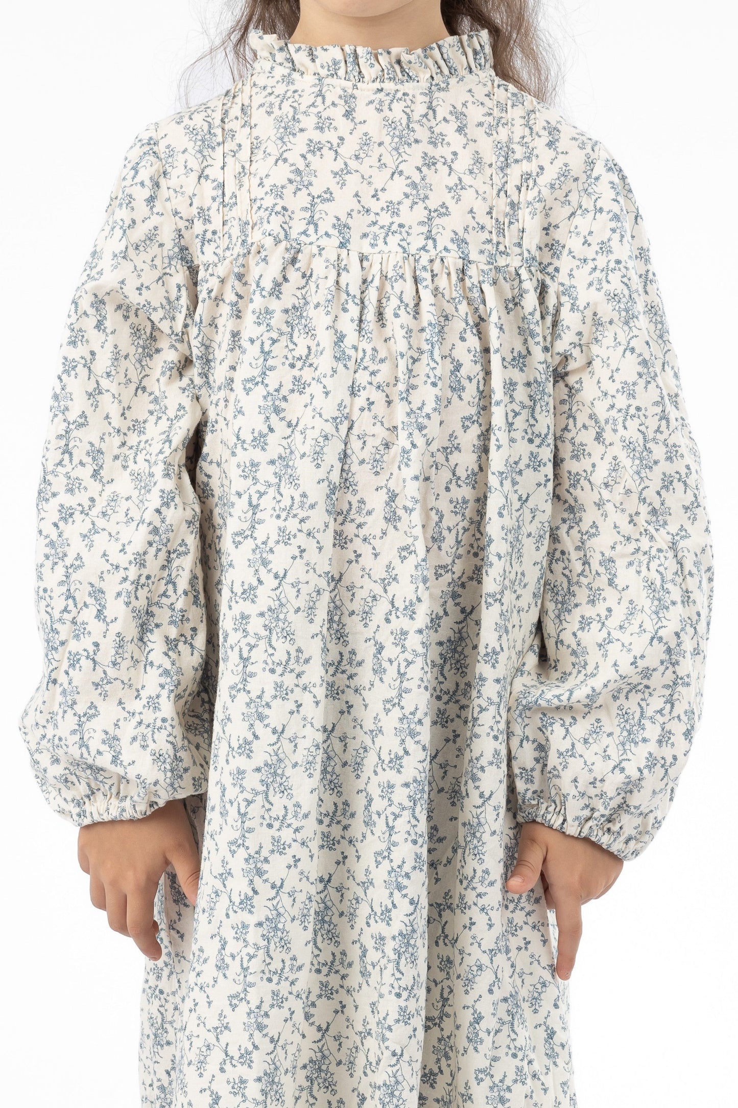 ROBE À FLEURS BLEUES AoHANA