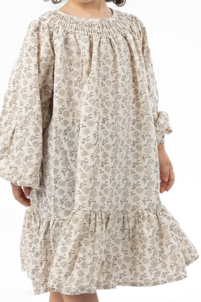 ROBE À FLEURS GRISES GURE