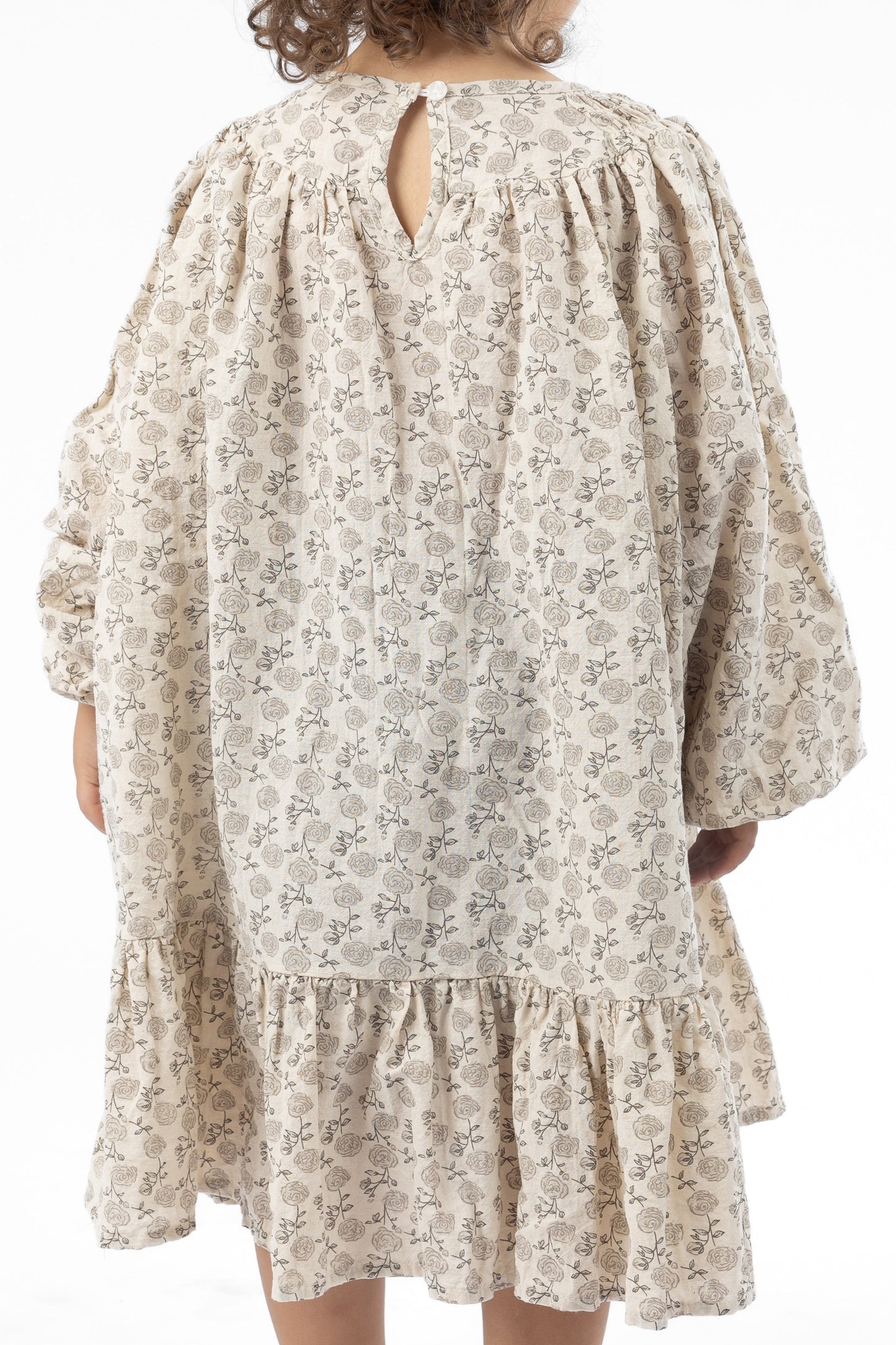 ROBE À FLEURS GRISES GURE