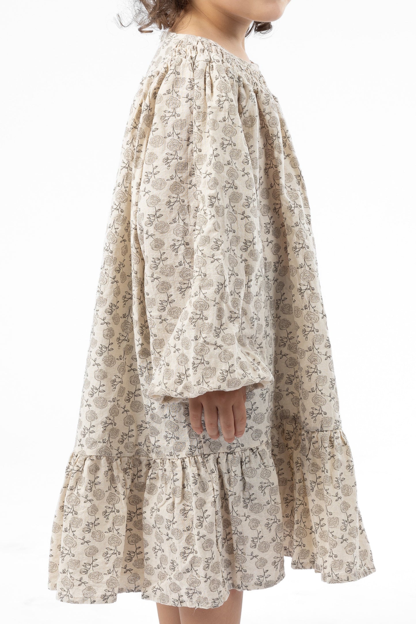 ROBE À FLEURS GRISES GURE